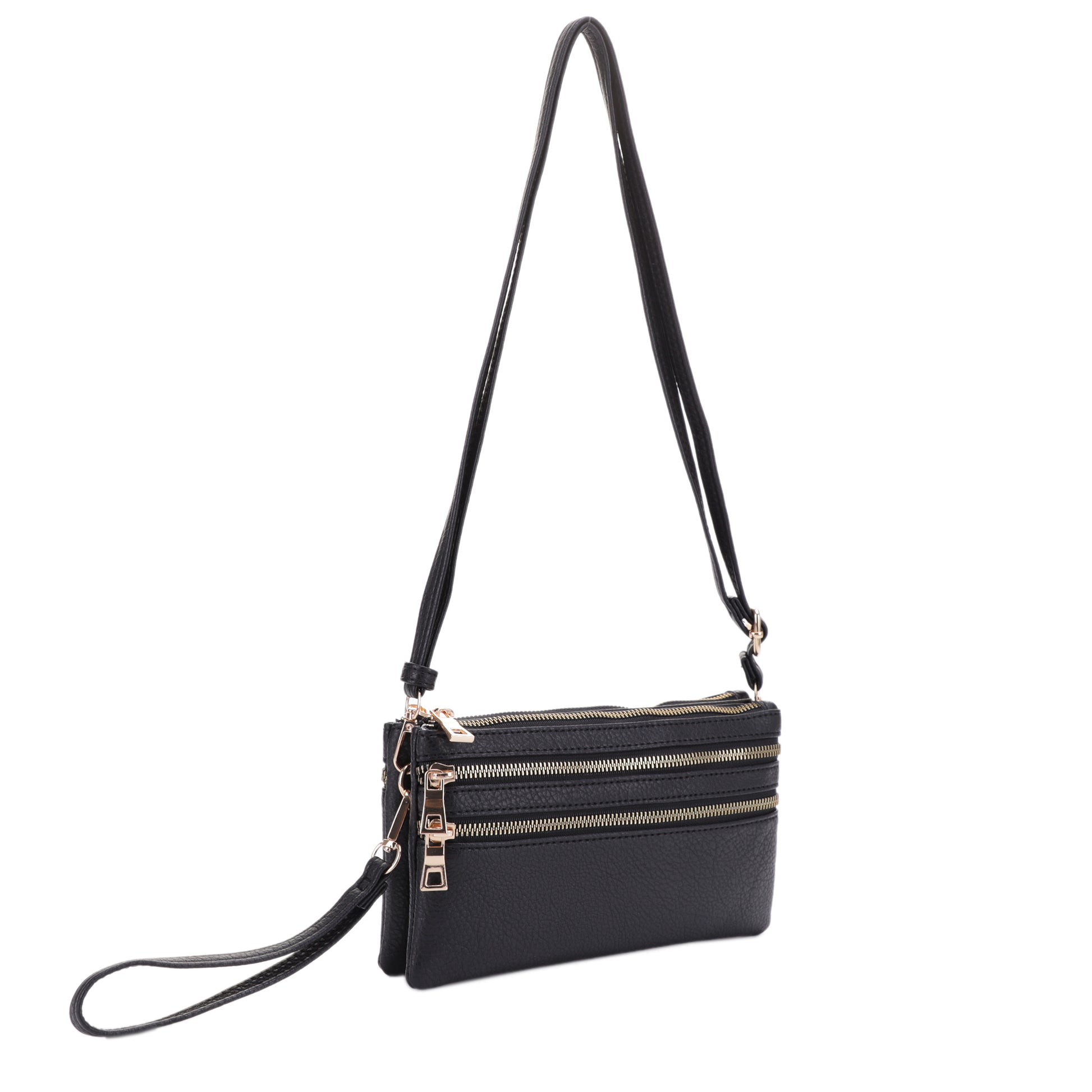Double Gusset Crossbody with Wristlet