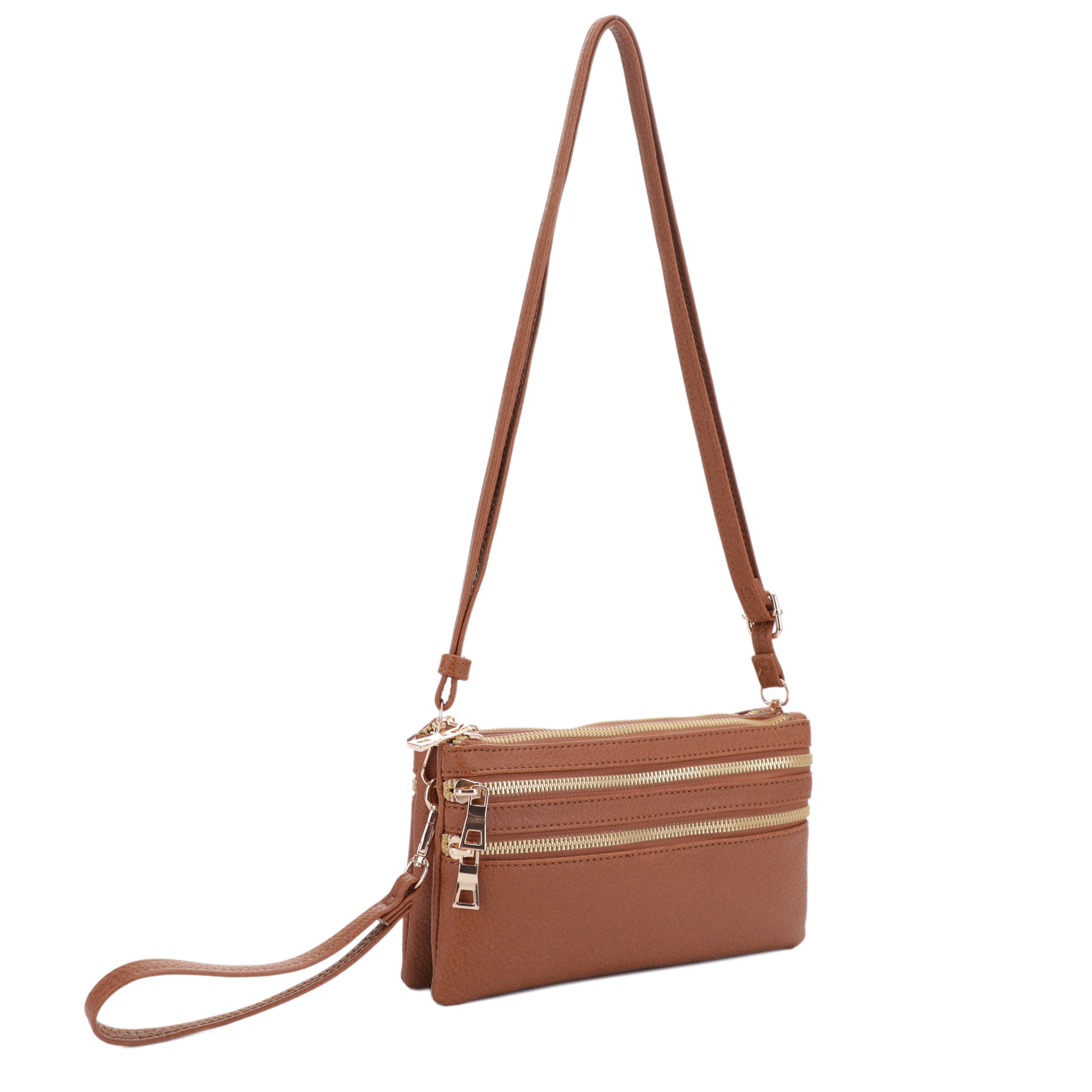 Double Gusset Crossbody with Wristlet