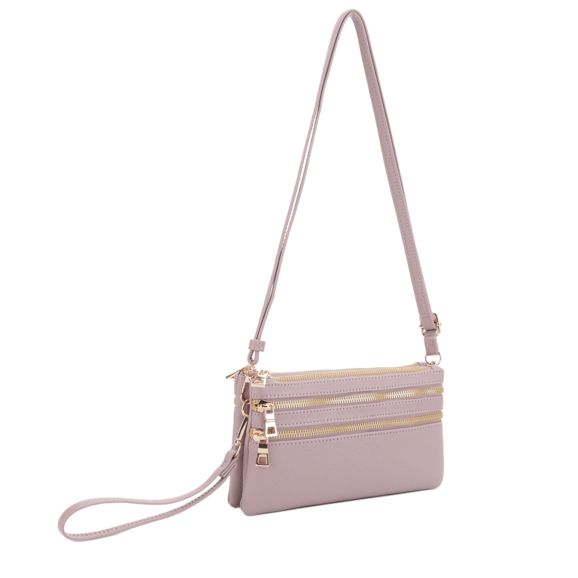 Double Gusset Crossbody with Wristlet