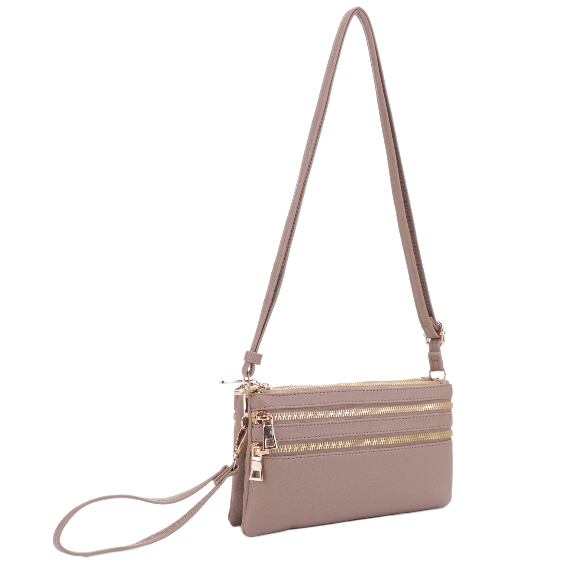 Double Gusset Crossbody with Wristlet