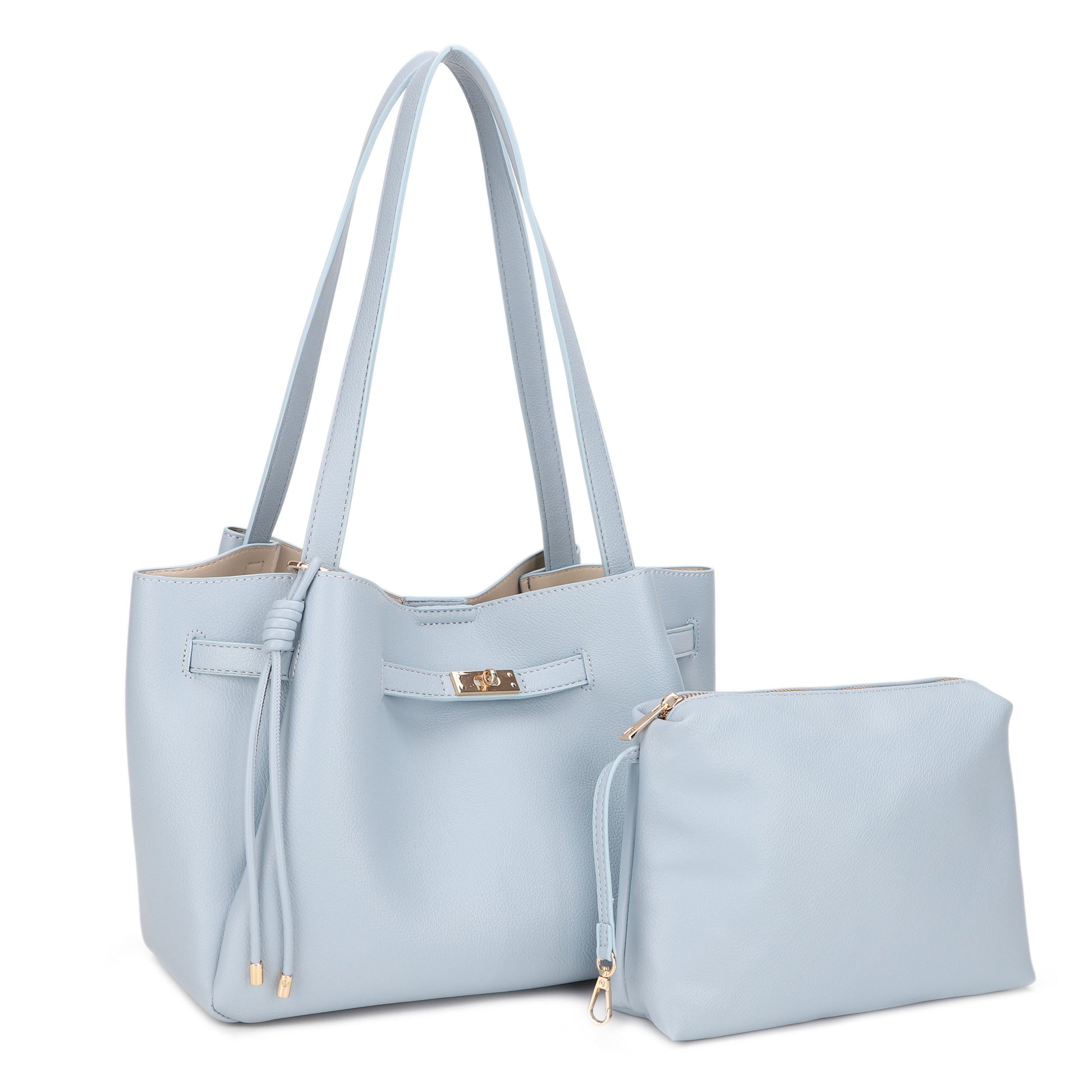 Lucy 2 In 1-Soft Body Tote W. Inner Bag +Hanging Charm