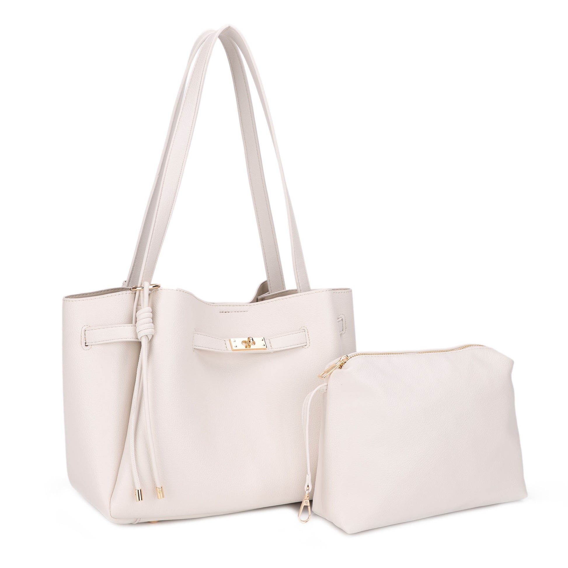 Lucy 2 In 1-Soft Body Tote W. Inner Bag +Hanging Charm